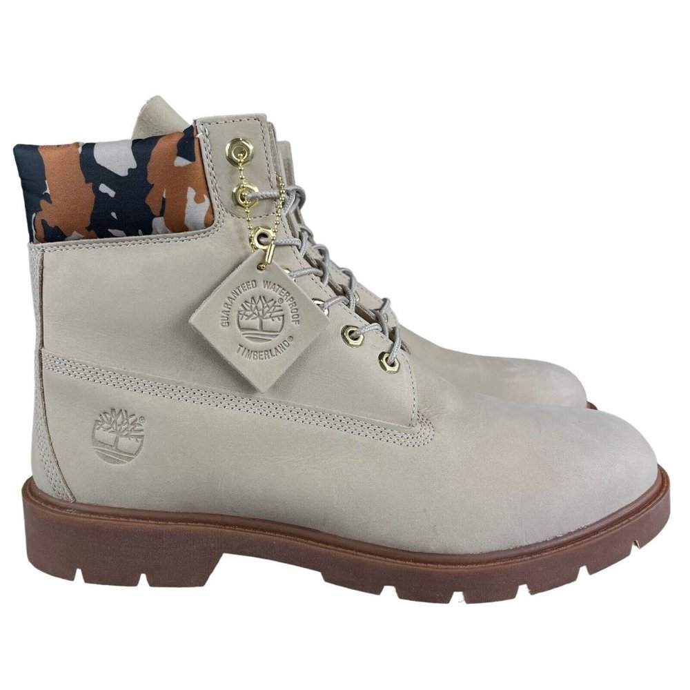 Timberland Classic 6" Light Beige Camo Nubuck Boots Men's Size 11 M